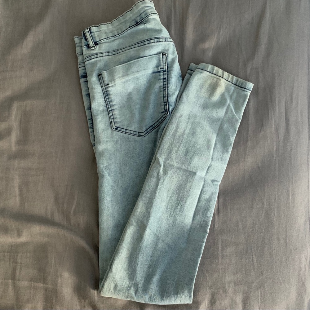 Denim washed blue pants